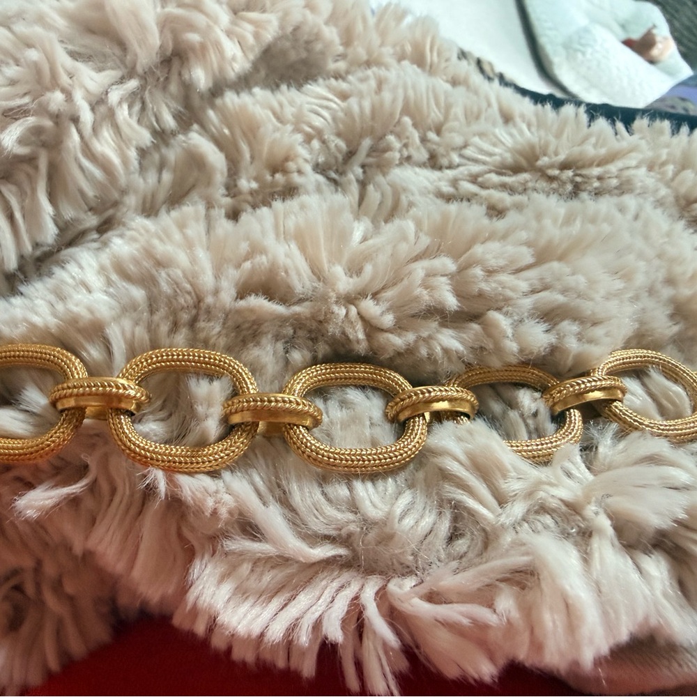 22k Gold Link Toggle Bracelet 22k Gold plated Julie vos - Picture 6 of 13